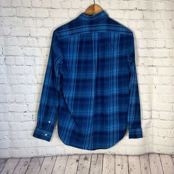 Ralph Lauren Classic Fit Performance Flannel Shirt Blue S Button Long Sleeve - Picture 3 of 6